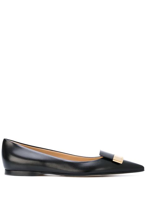 Ballerine con logo in nero Sergio Rossi - donna